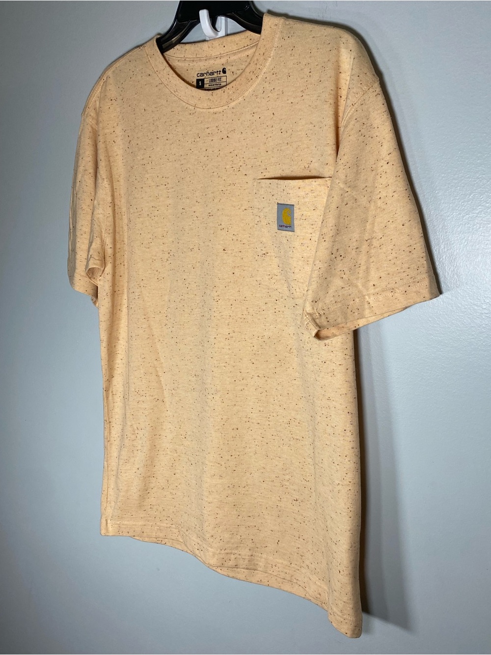 Carhartt Short-Sleeve Pocket Tee in Peach Speckle